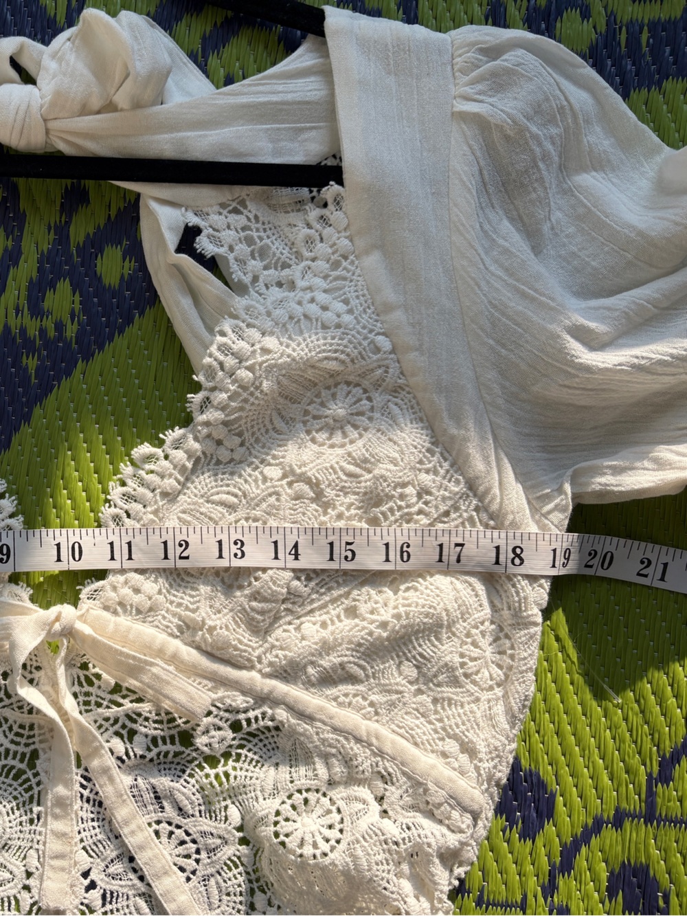 Free People All You Need Is Lace Midi Dress Size XL White Lace-Trim Cottagecore - Picture 12 of 13